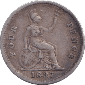 1837 FOURPENCE ( FINE ) - Fourpence - Cambridgeshire Coins