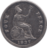1837 FOURPENCE ( GF ) - Fourpence - Cambridgeshire Coins