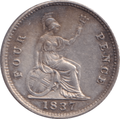 1837 FOURPENCE ( GVF ) - Fourpence - Cambridgeshire Coins