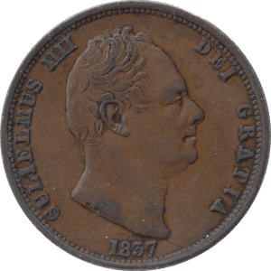 1837 HALFPENNY ( EF ) - Halfpenny - Cambridgeshire Coins