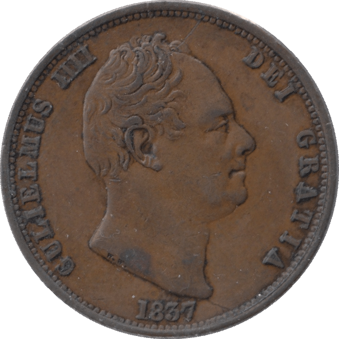 1837 HALFPENNY ( EF ) - Halfpenny - Cambridgeshire Coins