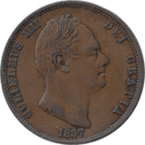 1837 HALFPENNY ( EF ) - Halfpenny - Cambridgeshire Coins