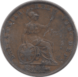 1837 HALFPENNY ( GVF ) 2 - HALFPENNY - Cambridgeshire Coins