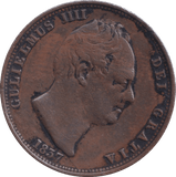1837 HALFPENNY ( VF ) - Halfpenny - Cambridgeshire Coins