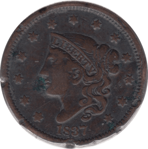 1837 ONE CENTS UNITED STATES - WORLD COINS - Cambridgeshire Coins