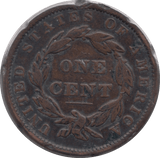 1837 ONE CENTS UNITED STATES - WORLD COINS - Cambridgeshire Coins