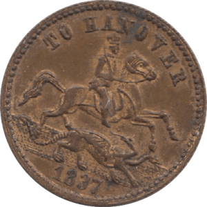 1837 TO HANOVER TOKEN - Token - Cambridgeshire Coins