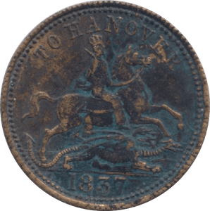 1837 TO HANOVER VICTORIAN TOKEN - WORLD COINS - Cambridgeshire Coins