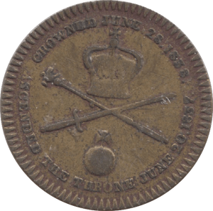 1837 VICTORIA CORONATION MEDAL - MEDALS - Cambridgeshire Coins