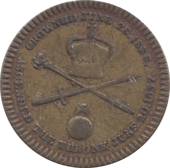 1837 VICTORIA CORONATION MEDAL - MEDALS - Cambridgeshire Coins