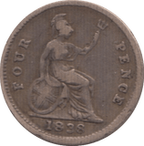 1838 FOURPENCE ( FINE ) - Fourpence - Cambridgeshire Coins