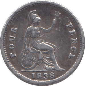 1838 FOURPENCE ( VF ) 9 - Fourpence - Cambridgeshire Coins