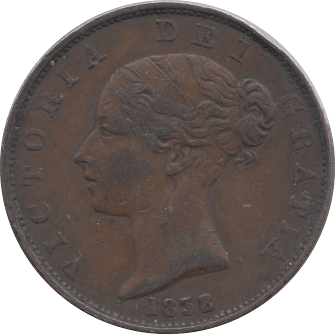 1838 HALF PENNY ( GVF ) - Halfpenny - Cambridgeshire Coins