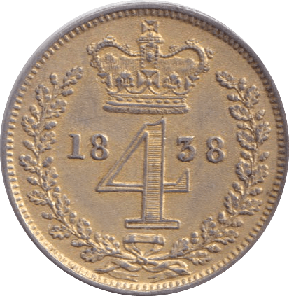 1838 MAUNDY FOURPENCE ( GVF ) - Maundy Coins - Cambridgeshire Coins