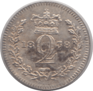 1838 MAUNDY TWO PENCE ( BU ) - Maundy Coins - Cambridgeshire Coins