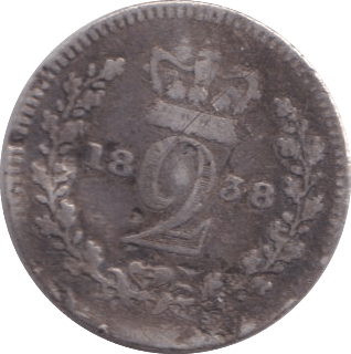 1838 MAUNDY TWOPENCE ( F ) - MAUNDY TWOPENCE - Cambridgeshire Coins