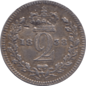 1838 MAUNDY TWOPENCE ( GVF ) - Maundy Coins - Cambridgeshire Coins