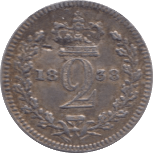 1838 MAUNDY TWOPENCE ( GVF ) - Maundy Coins - Cambridgeshire Coins
