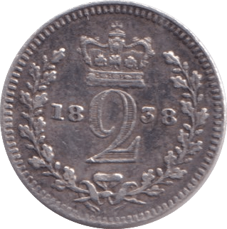 1838 MAUNDY TWOPENCE ( VF ) - MAUNDY TWOPENCE - Cambridgeshire Coins