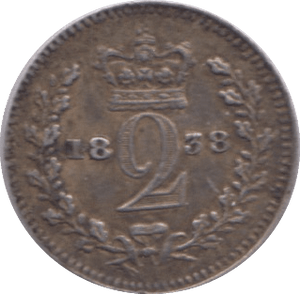 1838 MAUNDY TWOPENCE ( VF ) - MAUNDY TWOPENCE - Cambridgeshire Coins