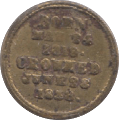 1838 QUEEN VICTORIA CORONATION MEDAL - MEDALS - Cambridgeshire Coins
