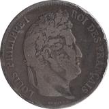 1838 SILVER FRANCE 5 FRANCS - WORLD COINS - Cambridgeshire Coins