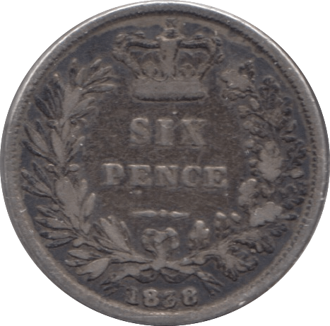 1838 SIXPENCE ( NF ) 3 - Sixpence - Cambridgeshire Coins