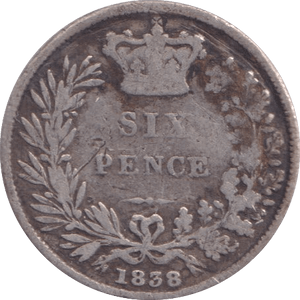 1838 SIXPENCE ( NF ) - Sixpence - Cambridgeshire Coins