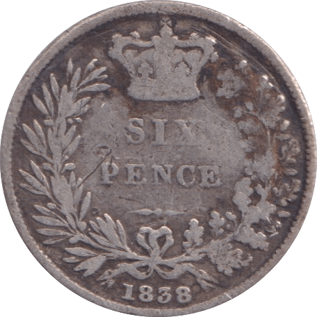 1838 SIXPENCE ( NF ) - Sixpence - Cambridgeshire Coins
