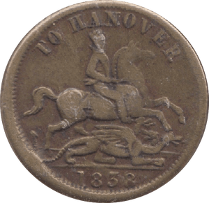 1838 TO HANOVER TOKEN - Token - Cambridgeshire Coins