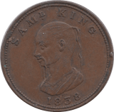 1838 UNOFFICIAL FARTHING TOKEN DALE END ( REF 273 ) - Token - Cambridgeshire Coins