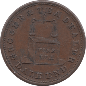 1838 UNOFFICIAL FARTHING TOKEN DALE END ( REF 273 ) - Token - Cambridgeshire Coins
