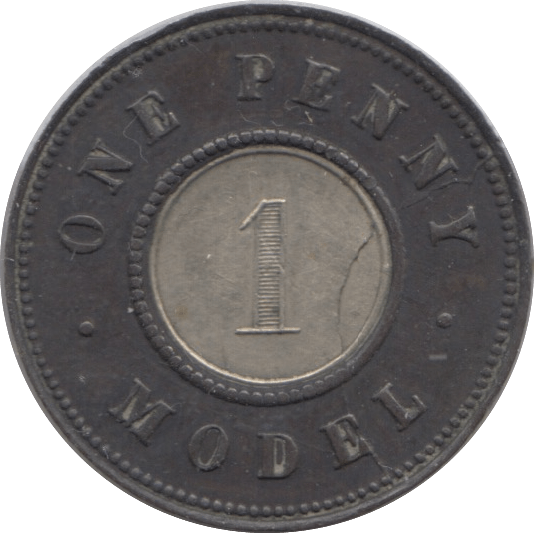 1838 VICTORIAN ONE PENNY MODEL TOY MONEY REF 2 - TOY MONEY - Cambridgeshire Coins