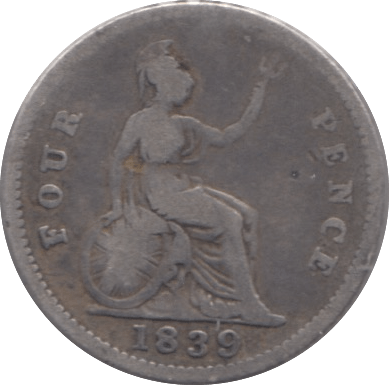 1839 FOURPENCE ( FAIR ) 8 - Fourpence - Cambridgeshire Coins