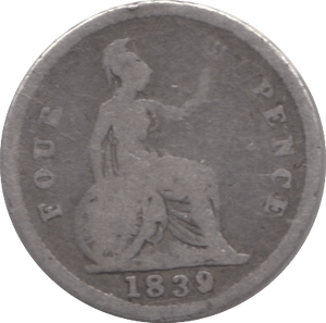 1839 FOURPENCE ( FAIR ) - Fourpence - Cambridgeshire Coins