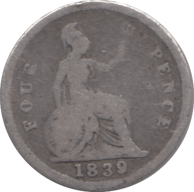 1839 FOURPENCE ( FAIR ) - Fourpence - Cambridgeshire Coins