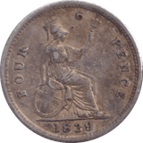 1839 FOURPENCE ( VF ) - Fourpence - Cambridgeshire Coins