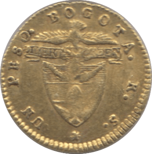 1839 GOLD ONE PESO COLOMBIA - Gold World Coins - Cambridgeshire Coins
