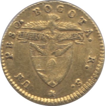 1839 GOLD ONE PESO COLOMBIA - Gold World Coins - Cambridgeshire Coins