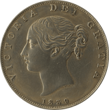 1839 HALFCROWN ( EF ) PLAIN EDGE PROOF WW RELIEF RATED R4 SCARCE - HALFCROWN - Cambridgeshire Coins