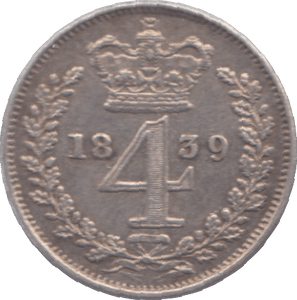 1839 MAUNDY FOURPENCE ( AUNC ) - Maundy Coins - Cambridgeshire Coins