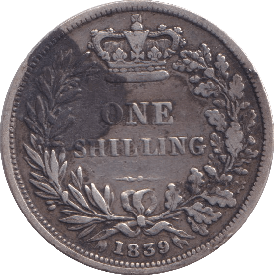 1839 SHILLING ( FINE ) - Shilling - Cambridgeshire Coins