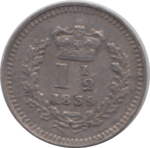 1839 SILVER 1 1/2 PENNY ( GVF ) 3 - Three Half Pence - Cambridgeshire Coins