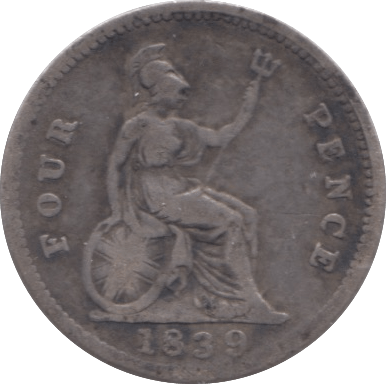 1839 SILVER FOURPENCE ( FINE ) 4 - Fourpence - Cambridgeshire Coins