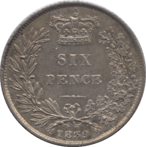1839 SIXPENCE ( EF ) - Sixpence - Cambridgeshire Coins