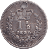 1839 THREE HALF PENCE ( FINE ) HOLED - THREE HALF PENCE - Cambridgeshire Coins