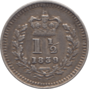 1839 THREE HALFPENCE ( VF ) - Cambridgeshire Coins