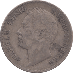 1839 WURTTEMBERG SILVER ONE GULDEN - SILVER WORLD COINS - Cambridgeshire Coins