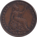 1840 FARTHING ( FINE ) - Farthing - Cambridgeshire Coins