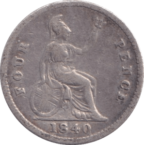 1840 FOURPENCE ( FINE ) - Fourpence - Cambridgeshire Coins